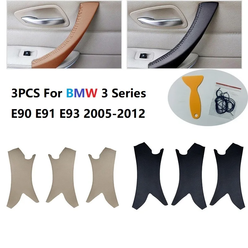 3PCS Leather Full Car Door Panel Handle Handle Cover Trim For BMW 3 Series E90 E91 E93 2005-2012 Interior Accessories
3PCS Leather Full Car Door Panel Handle Handle Cover Trim For BMW 3 Series E90 E91 E93 2005-2012 Interior Accessories