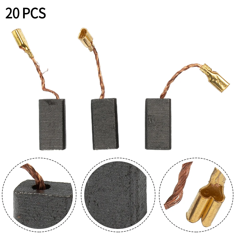 20 PCS Carbon Brushes 5*8*15mm For-Bosch Motors Electric Angle Grinder Accessories General Motor Repair Tools
20 PCS Carbon Brushes 5*8*15mm For-Bosch Motors Electric Angle Grinder Accessories General Motor Repair Tools