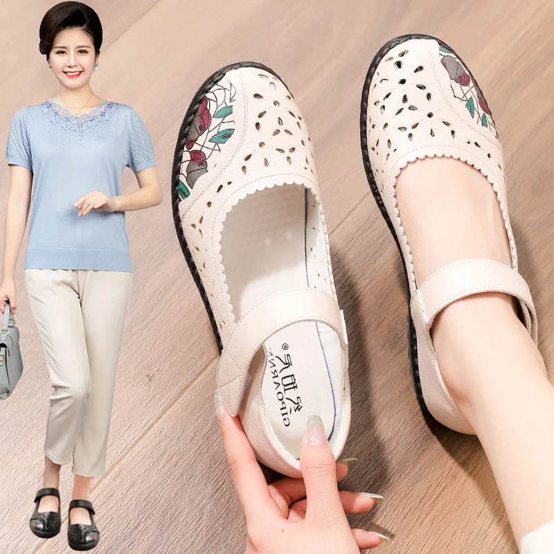 GKTINOO 2022 New Spring Summer Hollow Genuine Leather Shoes Flat Sandals Casual Fashion Shoes Comfortable Mom Shoes Woman Flats
GKTINOO 2022 New Spring Summer Hollow Genuine Leather Shoes Flat Sandals Casual Fashion Shoes Comfortable Mom Shoes Woman Flats