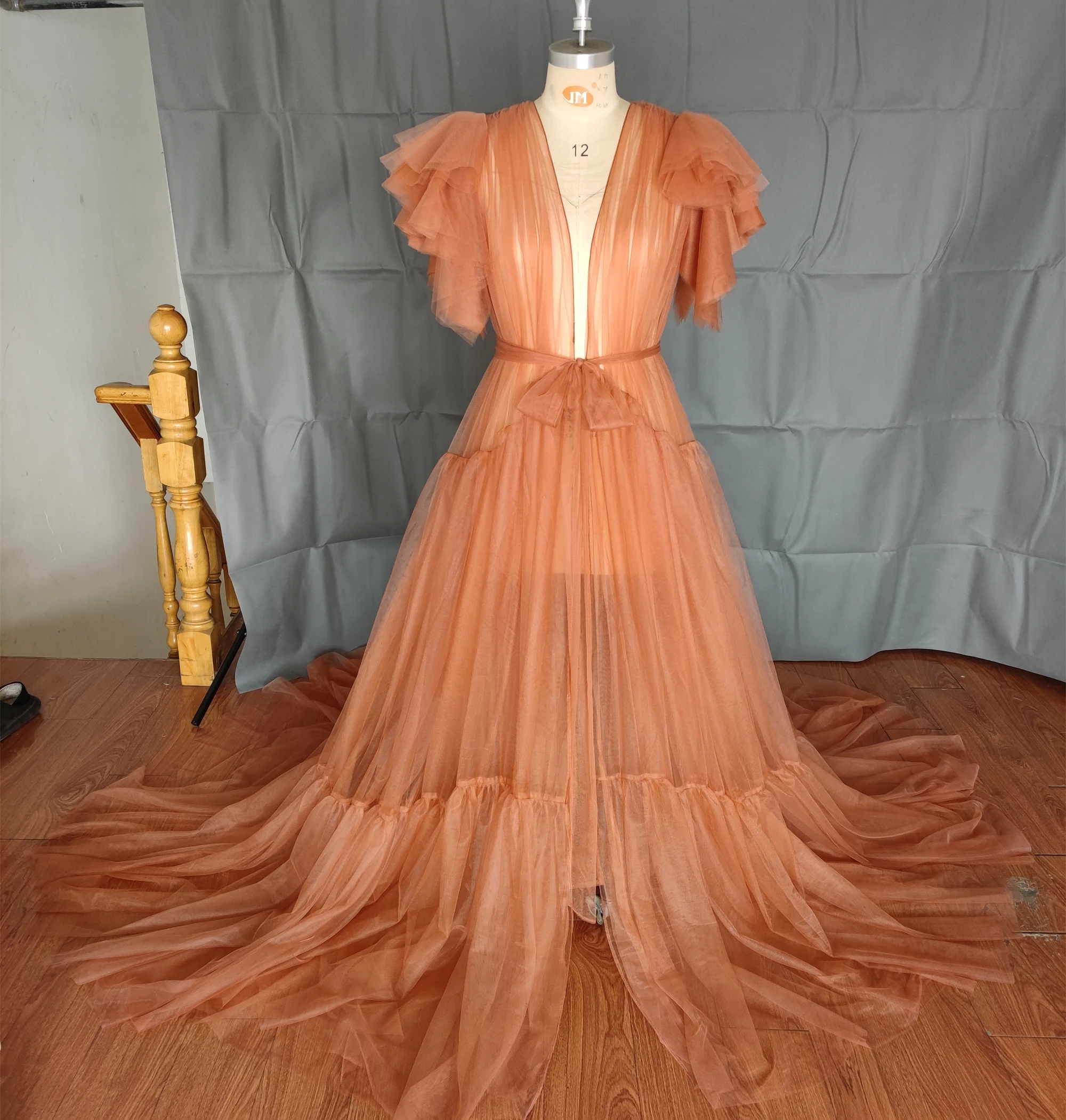 Real Image Orange Maternity Photoshoot Robes Ruffles Sleeves Pregnant Women Gowns Sexy Pregnancy Photography Custom Made Dresses
Real Image Orange Maternity Photoshoot Robes Ruffles Sleeves Pregnant Women Gowns Sexy Pregnancy Photography Custom Made Dresses