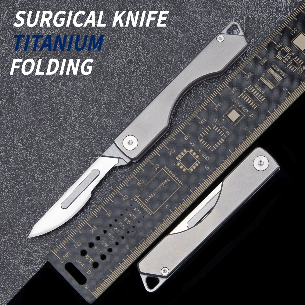 Titanium pocket knife multi-function self-defense knife portable folding knife outdoor camping Scalpel tool knife
Titanium pocket knife multi-function self-defense knife portable folding knife outdoor camping Scalpel tool knife