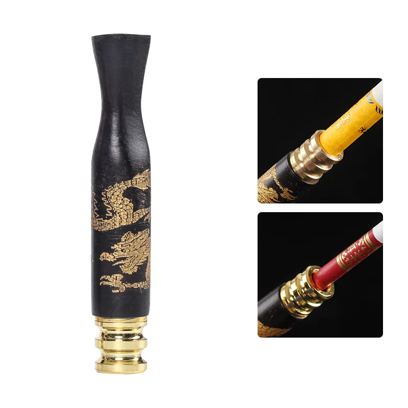 Ebony wood carving dragon cigarette holder filter thick smoke fine smoke cigarette holder retro removable cleaning men
Ebony wood carving dragon cigarette holder filter thick smoke fine smoke cigarette holder retro removable cleaning men