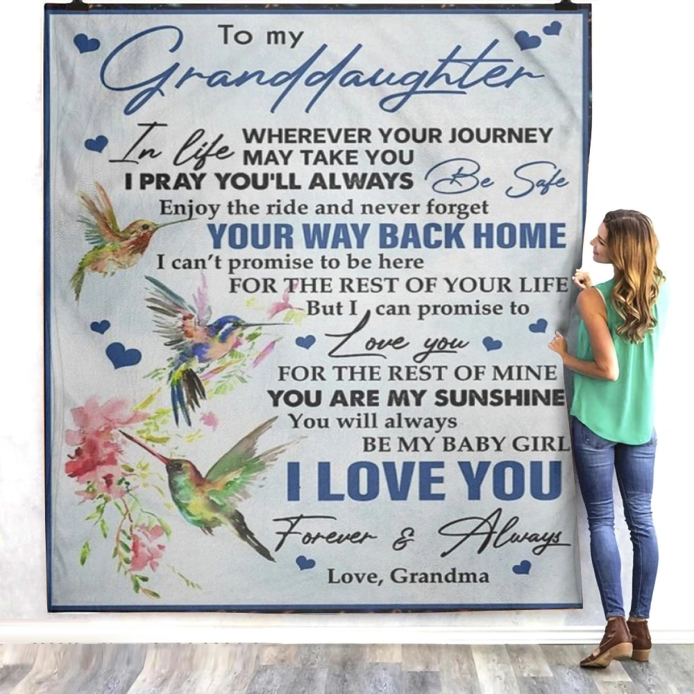 Удобное дизайнерское теплое одеяло TOADDMOS, Флисовое одеяло с надписью «Always Be My Baby Girl», «Humming Bird», «бабушка», подарок для внучки
Удобное дизайнерское теплое одеяло TOADDMOS, Флисовое одеяло с надписью «Always Be My Baby Girl», «Humming Bird», «бабушка», подарок для внучки