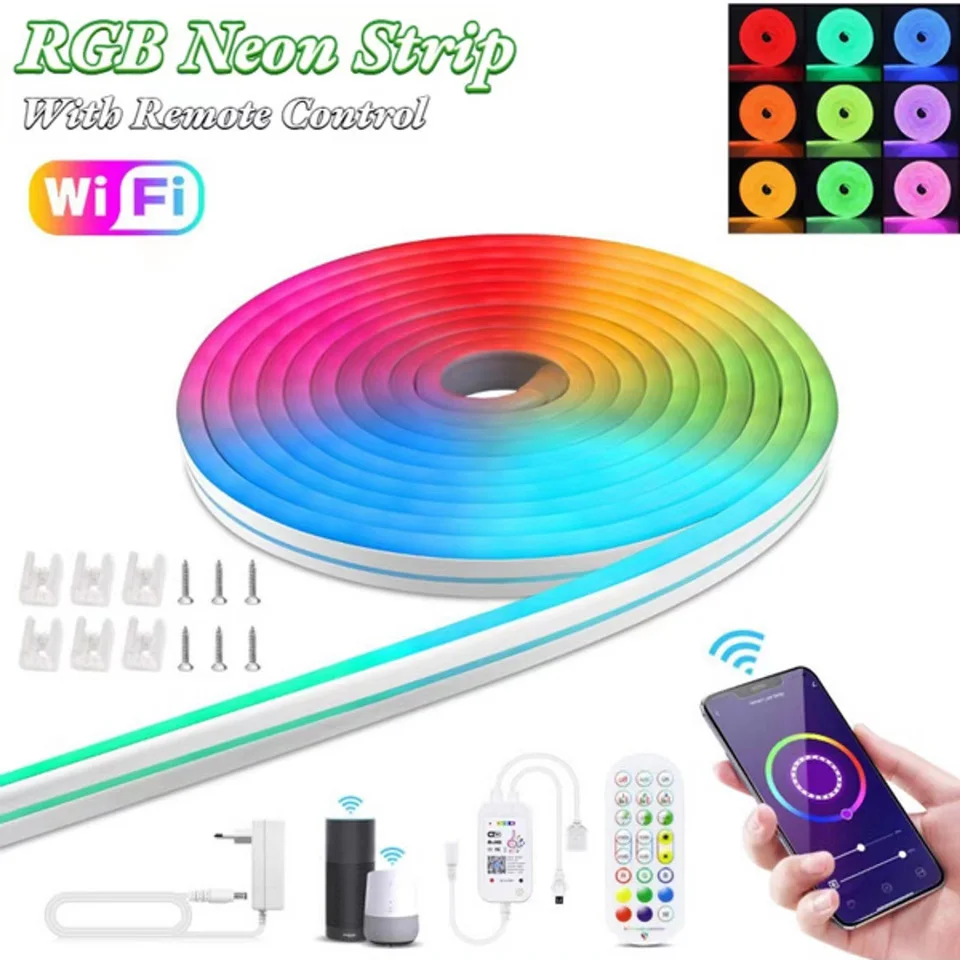 Светодиодная ленсветильник IP67 с Wi-Fi управлением через приложение Tuya или дистанционным управлением, 3838 водонепроницаемая гибкая неоновая л... 
Светодиодная ленсветильник IP67 с Wi-Fi управлением через приложение Tuya или дистанционным управлением, 3838 водонепроницаемая гибкая неоновая л...