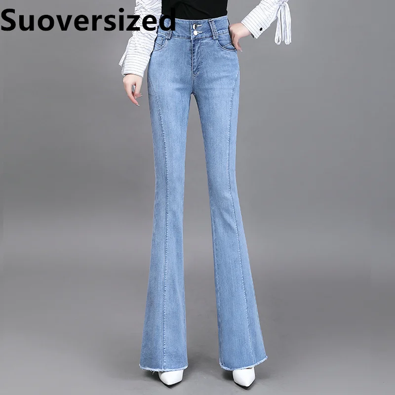Spring Fall High Waist Strecth Flare Jeans For Women Korean Casual Slim Streerwear Pants Vintage Washed New Denim Pantalones
Spring Fall High Waist Strecth Flare Jeans For Women Korean Casual Slim Streerwear Pants Vintage Washed New Denim Pantalones