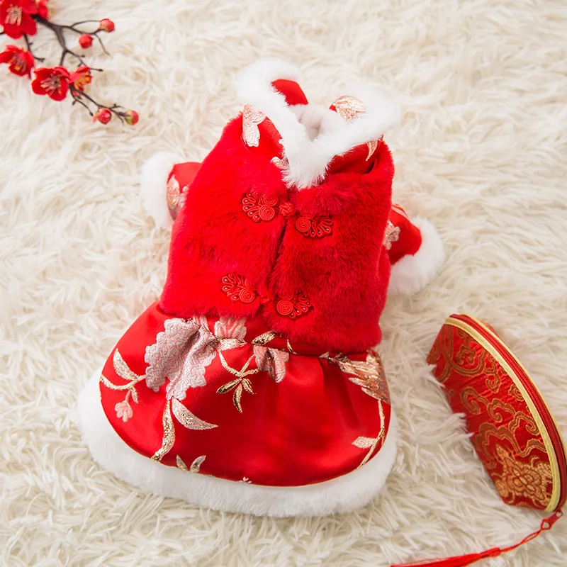 Princess Style Tang Suit Autumn and Winter New Chinese New Year Celebration Joyous Fur Tang Suit Skirt Two-Leg Cotton-Padded
Princess Style Tang Suit Autumn and Winter New Chinese New Year Celebration Joyous Fur Tang Suit Skirt Two-Leg Cotton-Padded