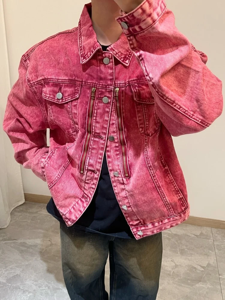 2023 Autumn Korean style unique Make old red denim jackets men casual loose short section washing denim jackets coat men,M-XXL
2023 Autumn Korean style unique Make old red denim jackets men casual loose short section washing denim jackets coat men,M-XXL