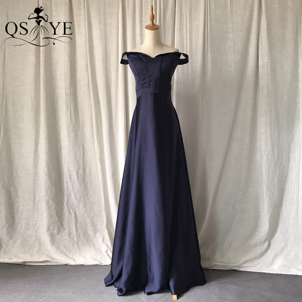 Plus Size Navy Prom Dress Off Shoulder Satin Evening Gown Boned Flowing Side Sleeves A line Formal Party Dress Lace up Back
Plus Size Navy Prom Dress Off Shoulder Satin Evening Gown Boned Flowing Side Sleeves A line Formal Party Dress Lace up Back