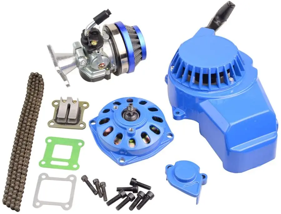 Carburetor with Pull Starter for 43cc 47cc 49cc (44-6) (40-6) Dirt Bike Motorcycle Scooter ATV Quad (Blue)
Carburetor with Pull Starter for 43cc 47cc 49cc (44-6) (40-6) Dirt Bike Motorcycle Scooter ATV Quad (Blue)