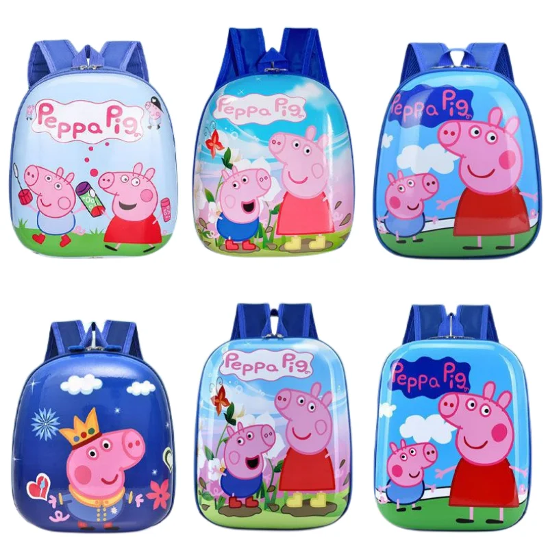 

Genuine Peppa Pig Creative Anime Children Cute Kawaii George Pig Kindergarten School Bag Girls Student Backpack Festival Gift