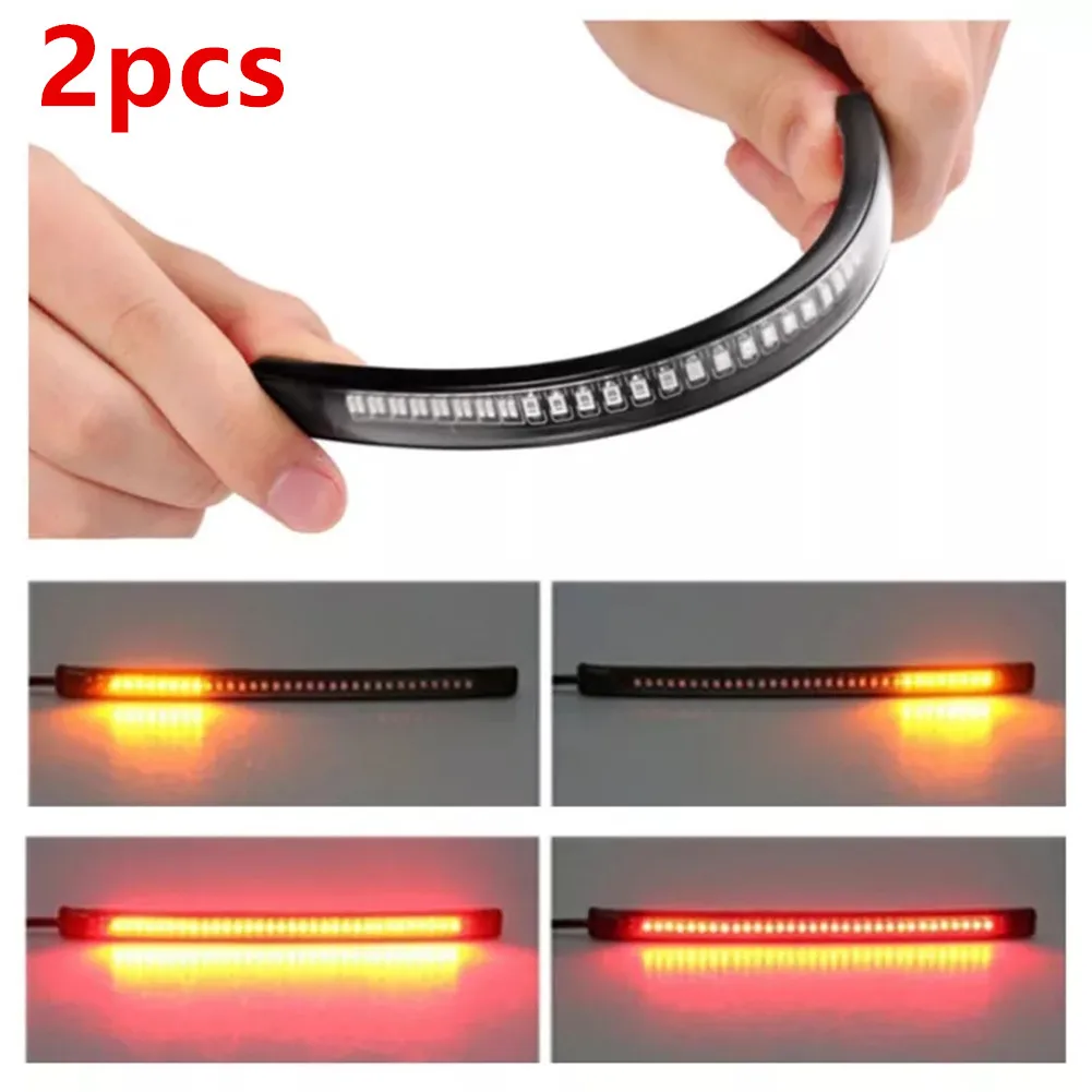 2pcs 48LED Motorcycle Light Bar Strip Turn Signal Tail Rear Brake Stop Bulb Lamp 2835 3014 SMD Brake Light
2pcs 48LED Motorcycle Light Bar Strip Turn Signal Tail Rear Brake Stop Bulb Lamp 2835 3014 SMD Brake Light