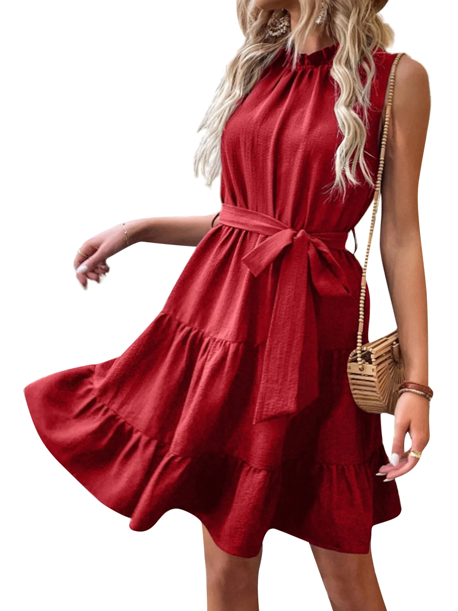Bohemian Halter Neck Mini Dress for Women - Sleeveless A-Line Floral Print Short Dress with High Waist - Perfect for Parties
Bohemian Halter Neck Mini Dress for Women - Sleeveless A-Line Floral Print Short Dress with High Waist - Perfect for Parties