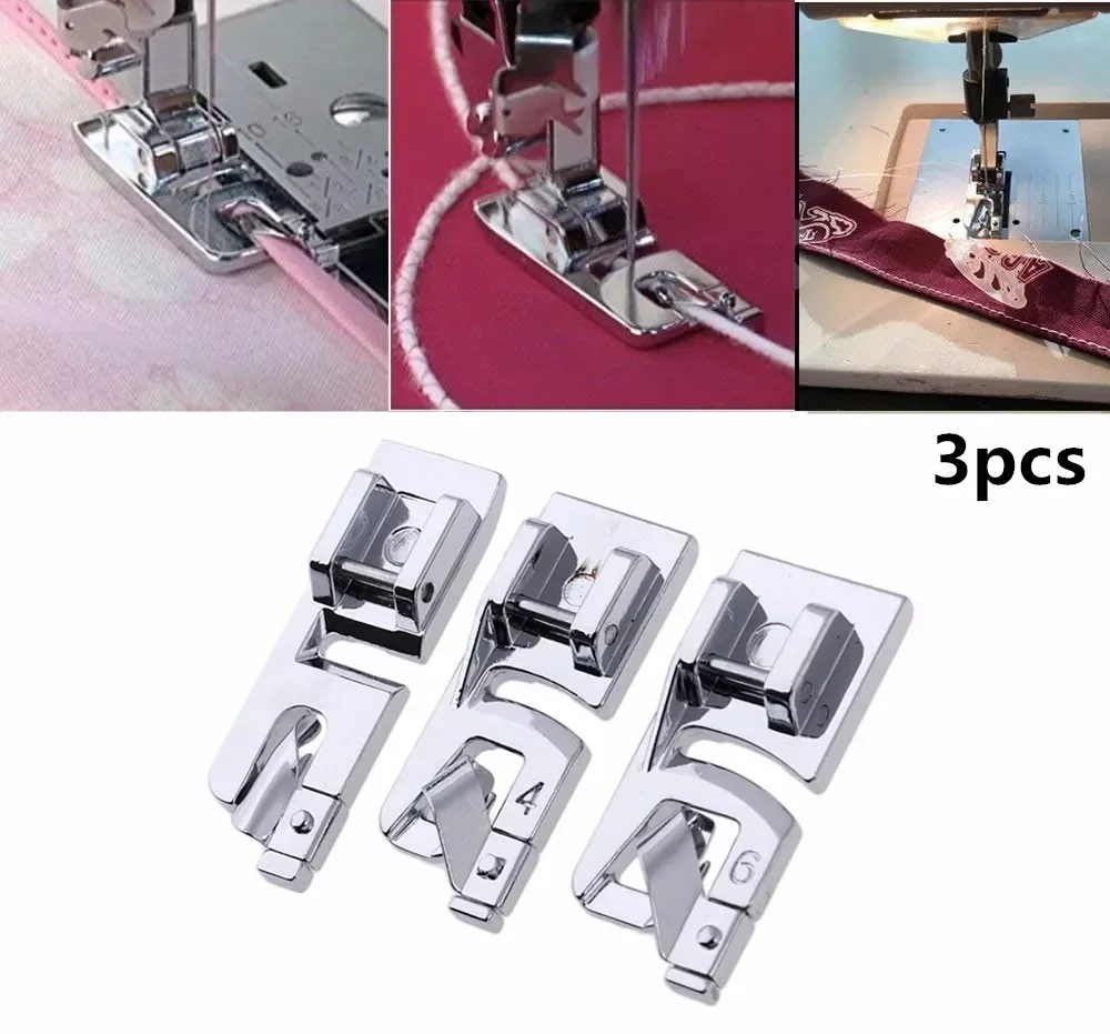 NEW IN 3Pcs Sewing Accessories Narrow Rolled Hem Sewing Machine Presser Foot Set Household Sewing Tools Embroidery Hoop
NEW IN 3Pcs Sewing Accessories Narrow Rolled Hem Sewing Machine Presser Foot Set Household Sewing Tools Embroidery Hoop
