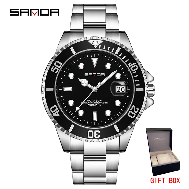 Mens Watches SANDA Top Brand Luxury Stainless Military Sports Waterproof Watch for Men Automatic Mechanical Clock Luminous Watch 
Mens Watches SANDA Top Brand Luxury Stainless Military Sports Waterproof Watch for Men Automatic Mechanical Clock Luminous Watch