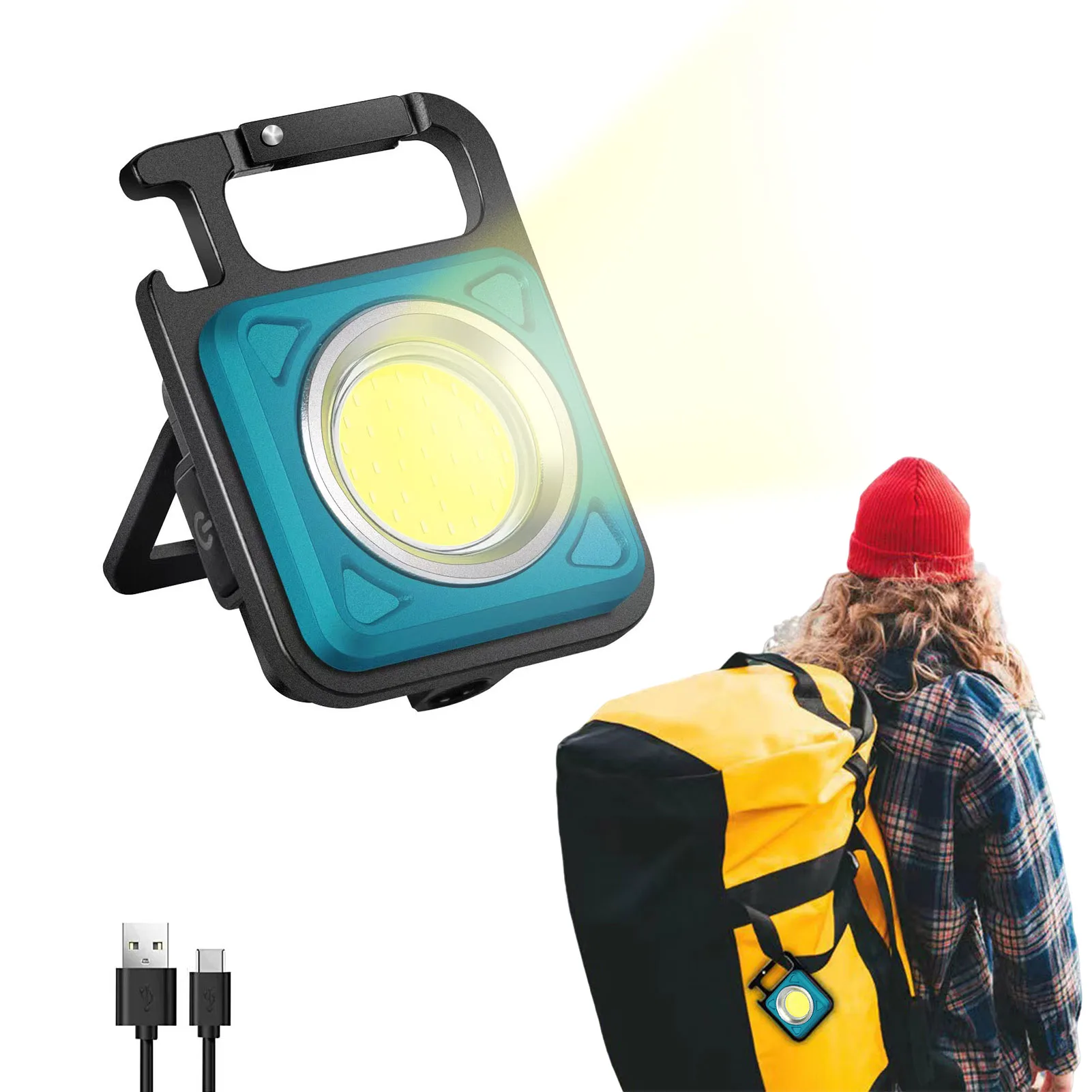 500 Lumens 4 Light Modes Rechargeable Pocket Light Flashlight With Fancy Keychain With Folding Bracket Magnet And Bottle Opener
500 Lumens 4 Light Modes Rechargeable Pocket Light Flashlight With Fancy Keychain With Folding Bracket Magnet And Bottle Opener