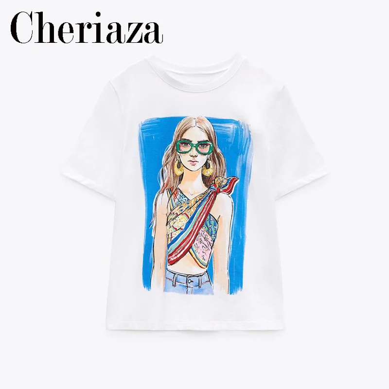 2022Summer Woman European And American Style Crew Neck White Printing T-shirt O-neck Casual fashion Female Cotton Short Sleeve
2022Summer Woman European And American Style Crew Neck White Printing T-shirt O-neck Casual fashion Female Cotton Short Sleeve