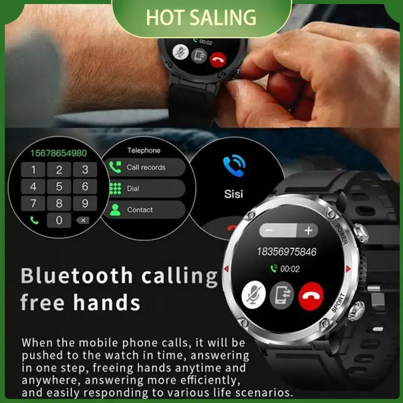 

T30 Bluetooth Call Men Smart Watch 600 MAh Large Battery 1.6"400*400 HD Colour Screen IP68 Waterproof Screen Smartwatch Man