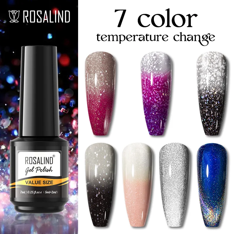 

ROSALIND Gel Nail Polish All For Nails Art Manicure Semi Permanent Soak Off Gel UV Hybrid Varnishes Base Top Matt Coat Enamels