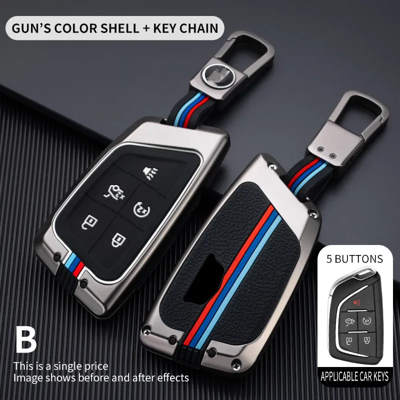 Zinc Alloy Car Remote Key Case Keyless Fob Cover Holder Bag Key Chain For Cadillac CT5 2019 2020 5 Buttons Smart Key Car Styling
Zinc Alloy Car Remote Key Case Keyless Fob Cover Holder Bag Key Chain For Cadillac CT5 2019 2020 5 Buttons Smart Key Car Styling