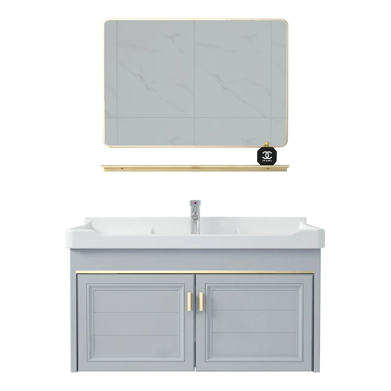 New Light Luxury Gray Bathroom Alumimum Bathroom Cabinet Wash Basin Cabinet Combination Simple Modern Washbasin Washstand
New Light Luxury Gray Bathroom Alumimum Bathroom Cabinet Wash Basin Cabinet Combination Simple Modern Washbasin Washstand