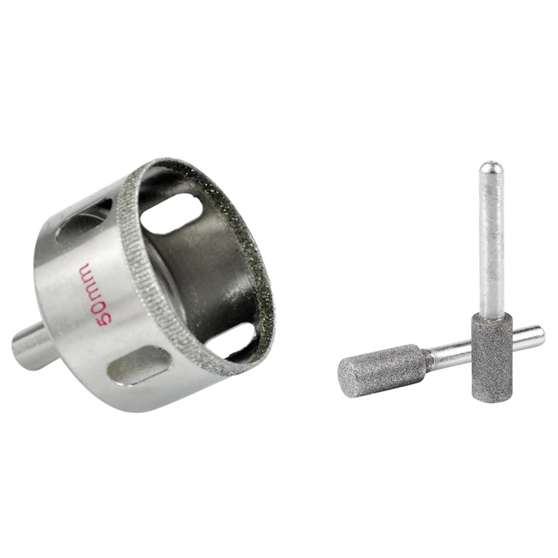 HOT-50Mm Diamond Tipped Glass Drilling Hole Saw With 2Pcs 6Mm Shank 10Mm Diameter Cylinder Head
HOT-50Mm Diamond Tipped Glass Drilling Hole Saw With 2Pcs 6Mm Shank 10Mm Diameter Cylinder Head