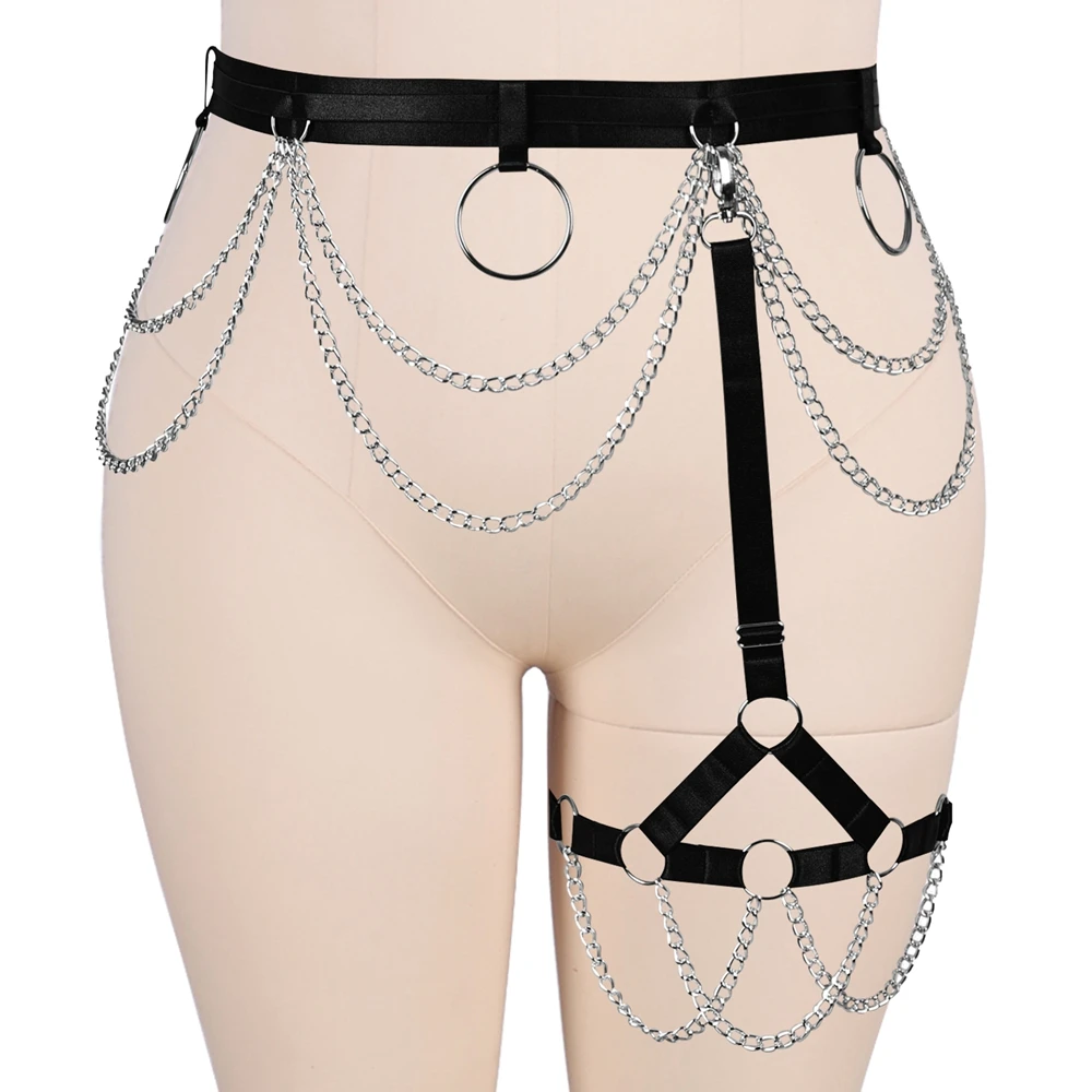 Punk Garter Harness Accessories Stocking Body Harness Busty Women Belt Gothic Style Rave Wear Sexy Plus Size Underwear Suspender
Punk Garter Harness Accessories Stocking Body Harness Busty Women Belt Gothic Style Rave Wear Sexy Plus Size Underwear Suspender