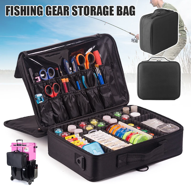 Portable Fishing Bag Waterproof Large Capacity Multilayers Fishing Tackle Wallet Bait Line Storage Handbag Shoulder Bag ASD88
Portable Fishing Bag Waterproof Large Capacity Multilayers Fishing Tackle Wallet Bait Line Storage Handbag Shoulder Bag ASD88