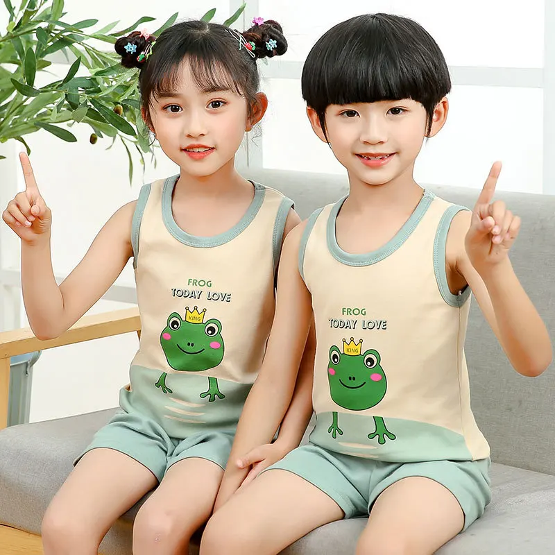 Baby Boys Girls Pajamas Summer Sleeveless Children's Clothing Toddler Sleepwear Cotton Pyjamas Sets For Kids 2 4 5 6 7 8 9 Years
Baby Boys Girls Pajamas Summer Sleeveless Children's Clothing Toddler Sleepwear Cotton Pyjamas Sets For Kids 2 4 5 6 7 8 9 Years