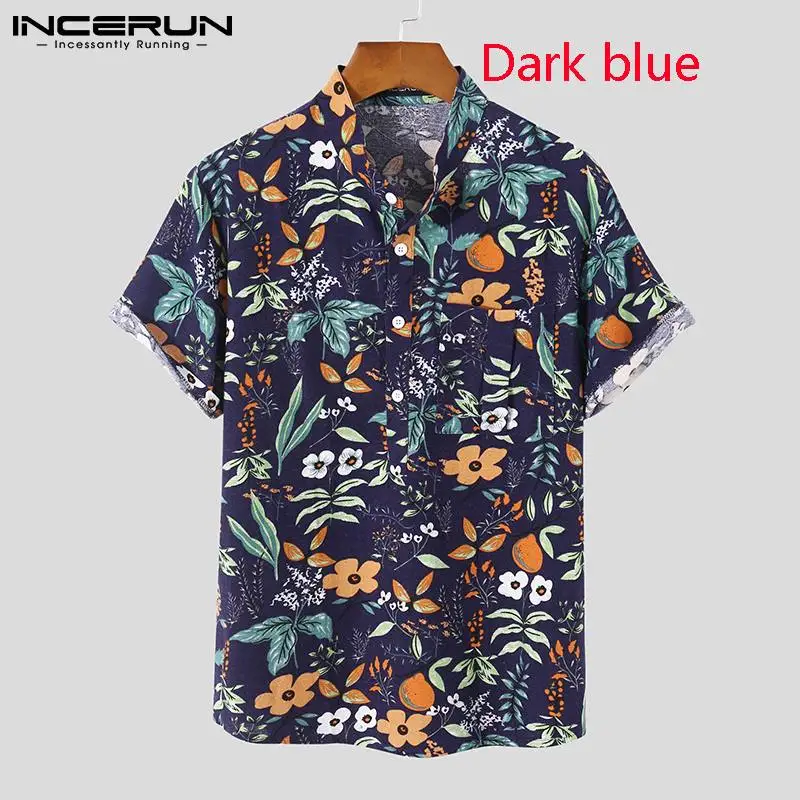 Casual All-match New Men's Holiday Round Neck Casual Blouse INCERUN Tops 2022 Male Hot Sale Loose Printing Short-sleeved Shirts
Casual All-match New Men's Holiday Round Neck Casual Blouse INCERUN Tops 2022 Male Hot Sale Loose Printing Short-sleeved Shirts