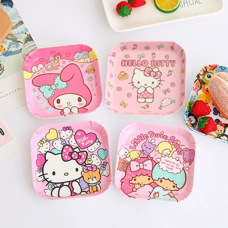 Hello Kitty Cute Snack Plate Plastic Small Tray Candy Plates Melody Cartoon Japanese Fruit Plates Creative Small Square Plate
Hello Kitty Cute Snack Plate Plastic Small Tray Candy Plates Melody Cartoon Japanese Fruit Plates Creative Small Square Plate