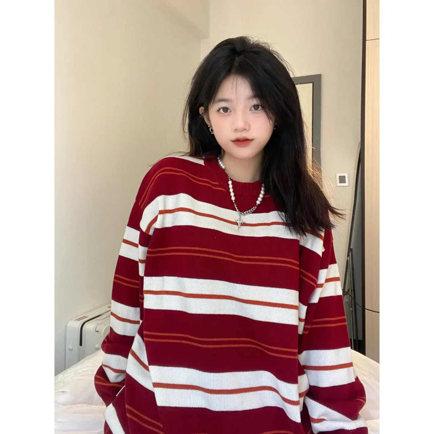Lazy Style Autumn Winter Striped Sweaters Pullovers Vintage Loose Long Sleeve O-Neck Casual Fashion Woman Knitted Jumpers Z09
Lazy Style Autumn Winter Striped Sweaters Pullovers Vintage Loose Long Sleeve O-Neck Casual Fashion Woman Knitted Jumpers Z09