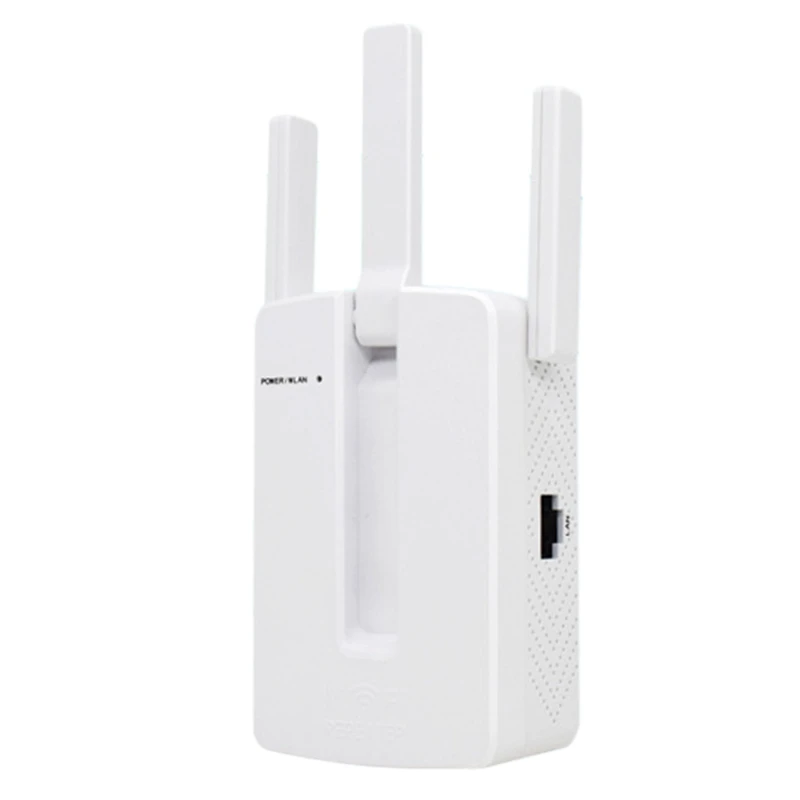 

Усилитель диапазона Wi-Fi, двухдиапазонный беспроводной усилитель сигнала, ретранслятор (скорость до 1200 Мбит/с), три внешних антенны