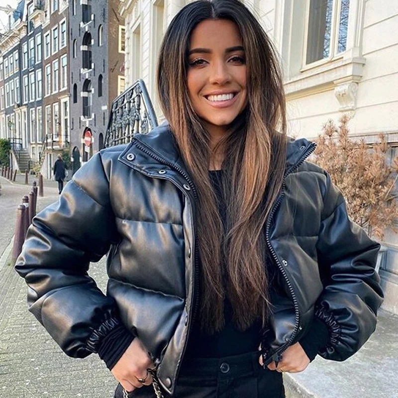 Winter Women's Jacket 2023 Female Cotton Black PU Leather Coats Women Elegant Cotton Jackets Top Thick Warm Short Parkas Fashion
Winter Women's Jacket 2023 Female Cotton Black PU Leather Coats Women Elegant Cotton Jackets Top Thick Warm Short Parkas Fashion