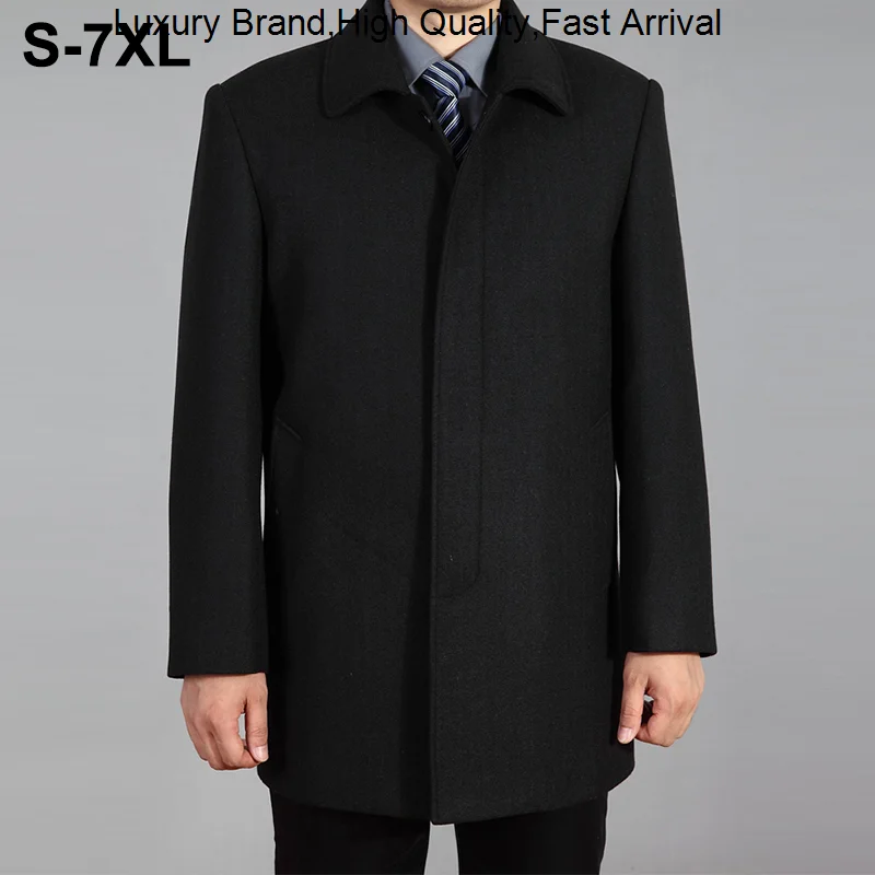 Новинка 2023, Осенняя шерстяная Высококачественная шерстяная куртка, Мужское полупальто, мужское зимнее длинное пальто размера плюс 7XL 
Новинка 2023, Осенняя шерстяная Высококачественная шерстяная куртка, Мужское полупальто, мужское зимнее длинное пальто размера плюс 7XL