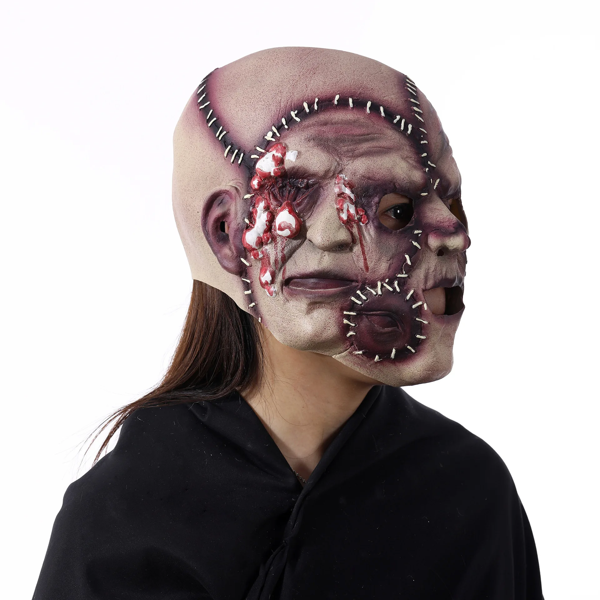 Adult Three Side Horror Full Face Mask Latex Soft Artificial Headgear Halloween Creepy Party Masquerade Haunted House Cosplay
Adult Three Side Horror Full Face Mask Latex Soft Artificial Headgear Halloween Creepy Party Masquerade Haunted House Cosplay