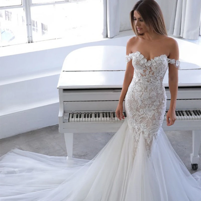 LUOJO Sweetheart Off The Shoulder 2023 Wedding Dress Charming Mermaid Tea-length Appliques Bridal For Women Vestidos De Novia
LUOJO Sweetheart Off The Shoulder 2023 Wedding Dress Charming Mermaid Tea-length Appliques Bridal For Women Vestidos De Novia