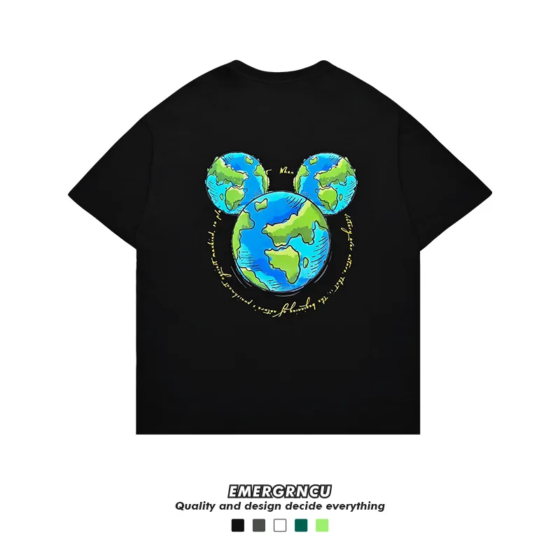KAZUE-Tide brand street cartoon printing cotton short-sleeved T-shirt men and women couple loose t-shirt
KAZUE-Tide brand street cartoon printing cotton short-sleeved T-shirt men and women couple loose t-shirt