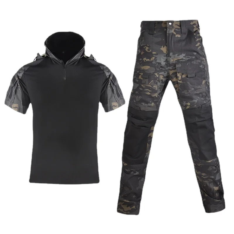 Military uniform Tactical T-Shirt Men Set Training Camouflage Frog Suit Suit Short-sleeved Trousers Army Camouflage Suit
Military uniform Tactical T-Shirt Men Set Training Camouflage Frog Suit Suit Short-sleeved Trousers Army Camouflage Suit