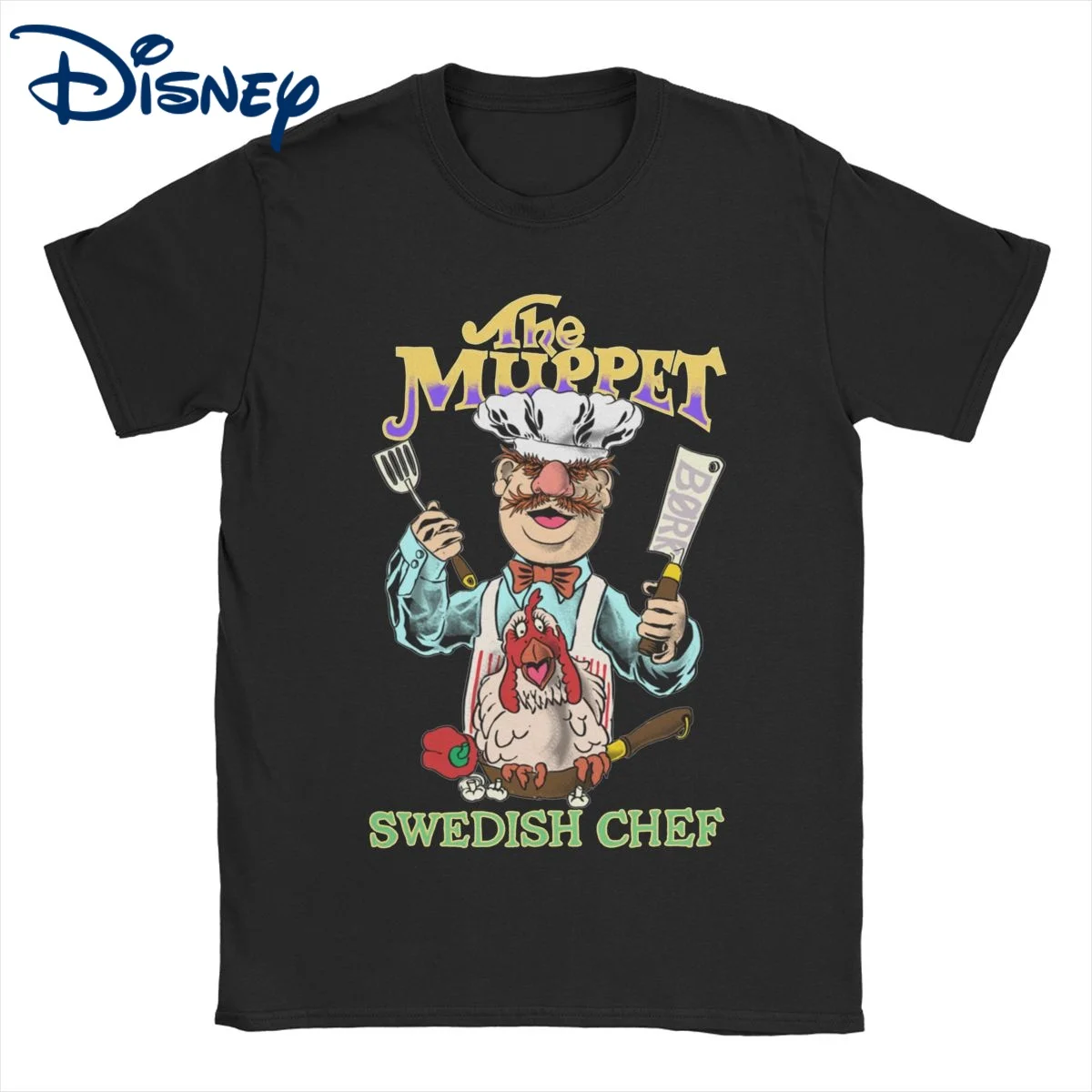 Men Women's Swedish Chef Muppet Show T Shirt Disney Pure Cotton Tops Fashion Short Sleeve Round Collar Tees Printed T-Shirts
Men Women's Swedish Chef Muppet Show T Shirt Disney Pure Cotton Tops Fashion Short Sleeve Round Collar Tees Printed T-Shirts