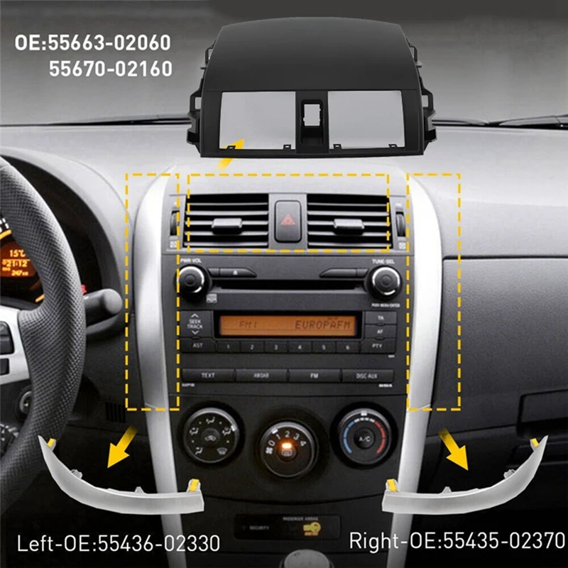 1Set Central Dashboard Air Conditioning Outlet Panel+Trim Strip Replacement For Toyota Corolla 2007-2013 Air Vent A/C Trim Cover
1Set Central Dashboard Air Conditioning Outlet Panel+Trim Strip Replacement For Toyota Corolla 2007-2013 Air Vent A/C Trim Cover