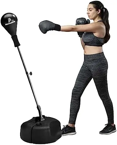 Bag with Stand, Boxing Bag for Adults and Teens - Height Adjustable - Speed Bag - Great for MMA Training, Boxing Equipment, Work 
Bag with Stand, Boxing Bag for Adults and Teens - Height Adjustable - Speed Bag - Great for MMA Training, Boxing Equipment, Work