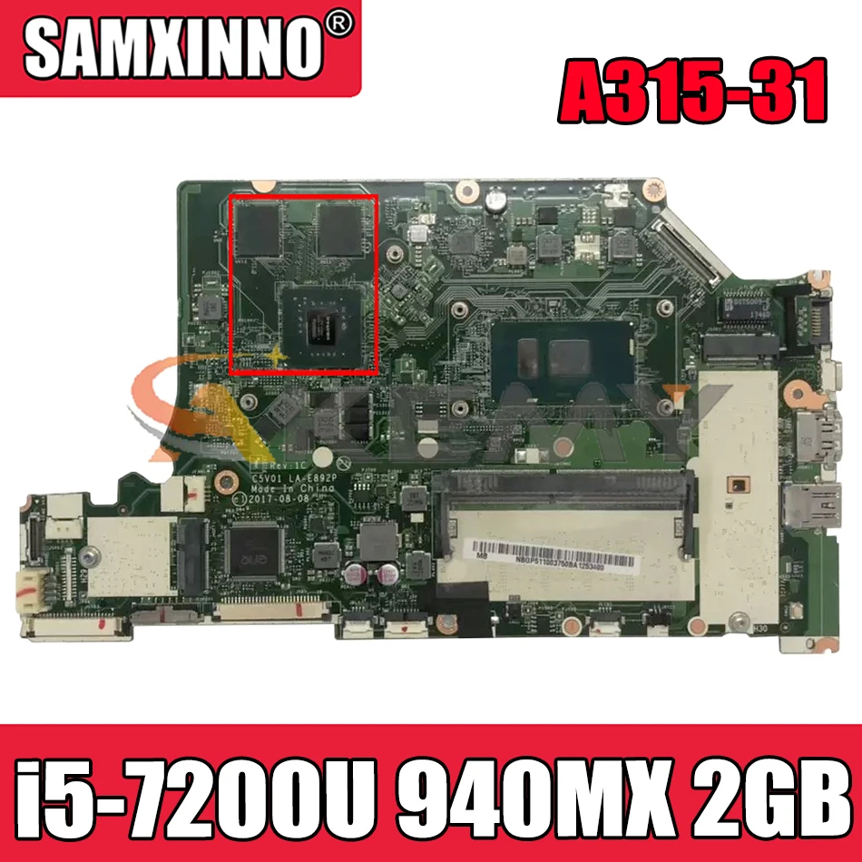 Для ACER A315-31 A515-51G A515-31 ID материнская плата для ноутбука с i5-7200U CPU 940MX 2 Гб GPU 4 Гб RAM 100% полностью протестирована
Для ACER A315-31 A515-51G A515-31 ID материнская плата для ноутбука с i5-7200U CPU 940MX 2 Гб GPU 4 Гб RAM 100% полностью протестирована
