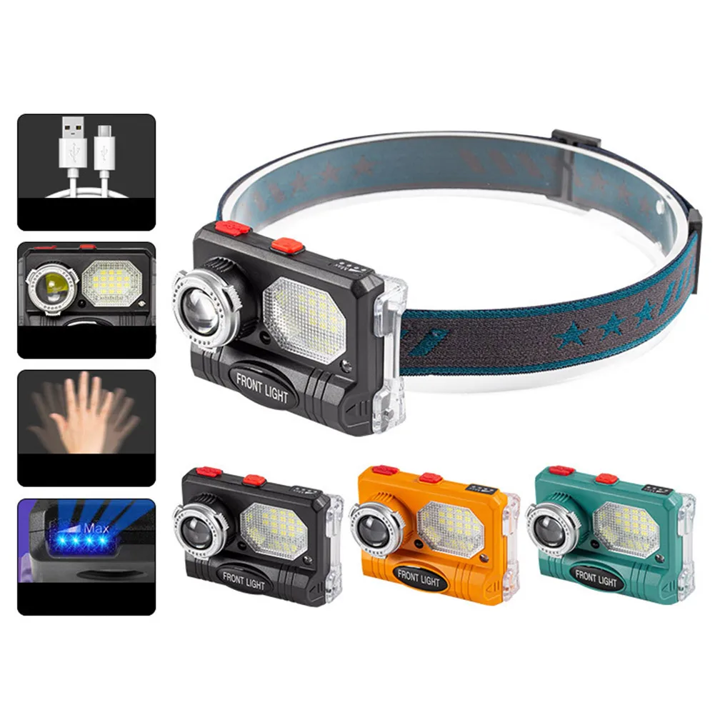 Induction Rechargeable USB Headlight Bright Head Torch LED Headlamp COB Fishing Light 90° Adjustable Type-C Fast Charge Light
Induction Rechargeable USB Headlight Bright Head Torch LED Headlamp COB Fishing Light 90° Adjustable Type-C Fast Charge Light