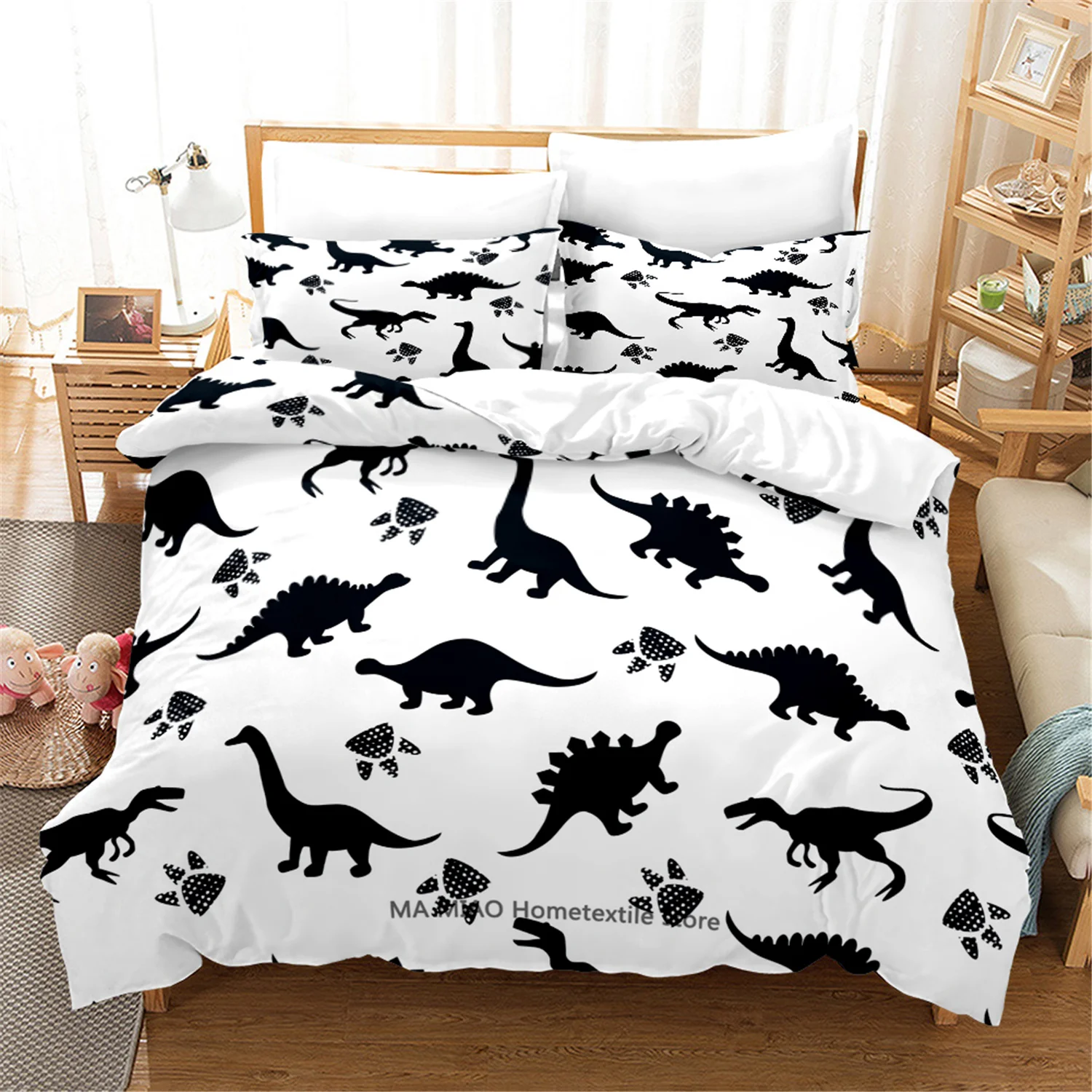 3D Small Dinosaur Duvet Cover Cartoon Cute Simple Bedding Set Couple King Single Size for Kids Children Quilt Cover Pillowcase
3D Small Dinosaur Duvet Cover Cartoon Cute Simple Bedding Set Couple King Single Size for Kids Children Quilt Cover Pillowcase