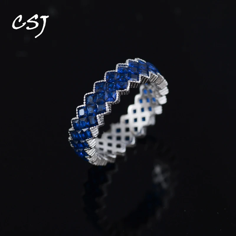 CSJ Real 925 Silver Ring Sterling Created Sapphire Spinel Gems Borderless Inlaid Jewelry for Women Birthday Party Trendy Gift
CSJ Real 925 Silver Ring Sterling Created Sapphire Spinel Gems Borderless Inlaid Jewelry for Women Birthday Party Trendy Gift
