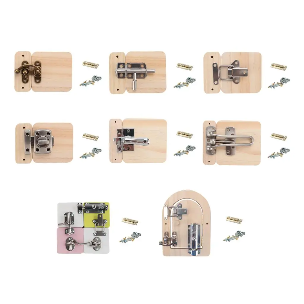 Wooden Busy Board DIY Lock Latch Puzzle Early Education Toys Door Board Toys Sensory Training Kit for 1 2 3 4 Year Old Kids
Wooden Busy Board DIY Lock Latch Puzzle Early Education Toys Door Board Toys Sensory Training Kit for 1 2 3 4 Year Old Kids