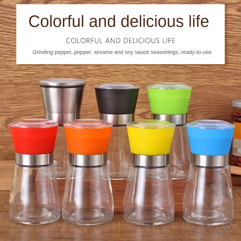 Household Manual Black Pepper Grinder Seasoning Bottle Kitchen Supplies Glass Grinding Bottle Kitchen Utility Tools
Household Manual Black Pepper Grinder Seasoning Bottle Kitchen Supplies Glass Grinding Bottle Kitchen Utility Tools