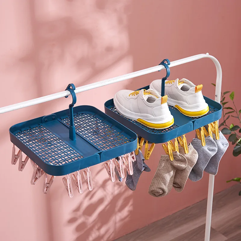 Clothes Hanger Household Multifunctional Clothes Hanger Dormitory Socks Underwear Folding Multi-clip Windproof Drying Rack
Clothes Hanger Household Multifunctional Clothes Hanger Dormitory Socks Underwear Folding Multi-clip Windproof Drying Rack