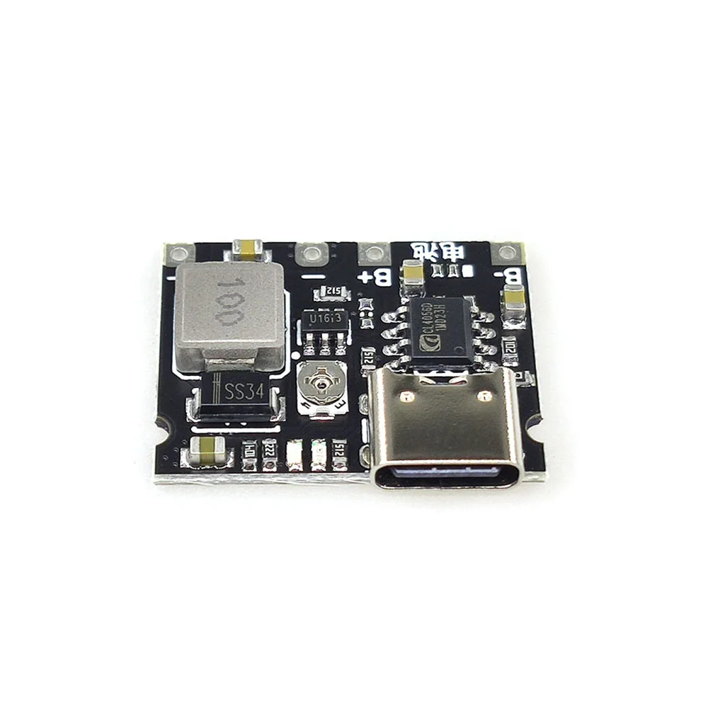 Type-C Lithium Li-ion 18650 3.7V 4.2V Battery Charger Discharger Board 5W 1A DC-DC Step Up Boost Module TP4056 DIY Kit Parts 
Type-C Lithium Li-ion 18650 3.7V 4.2V Battery Charger Discharger Board 5W 1A DC-DC Step Up Boost Module TP4056 DIY Kit Parts