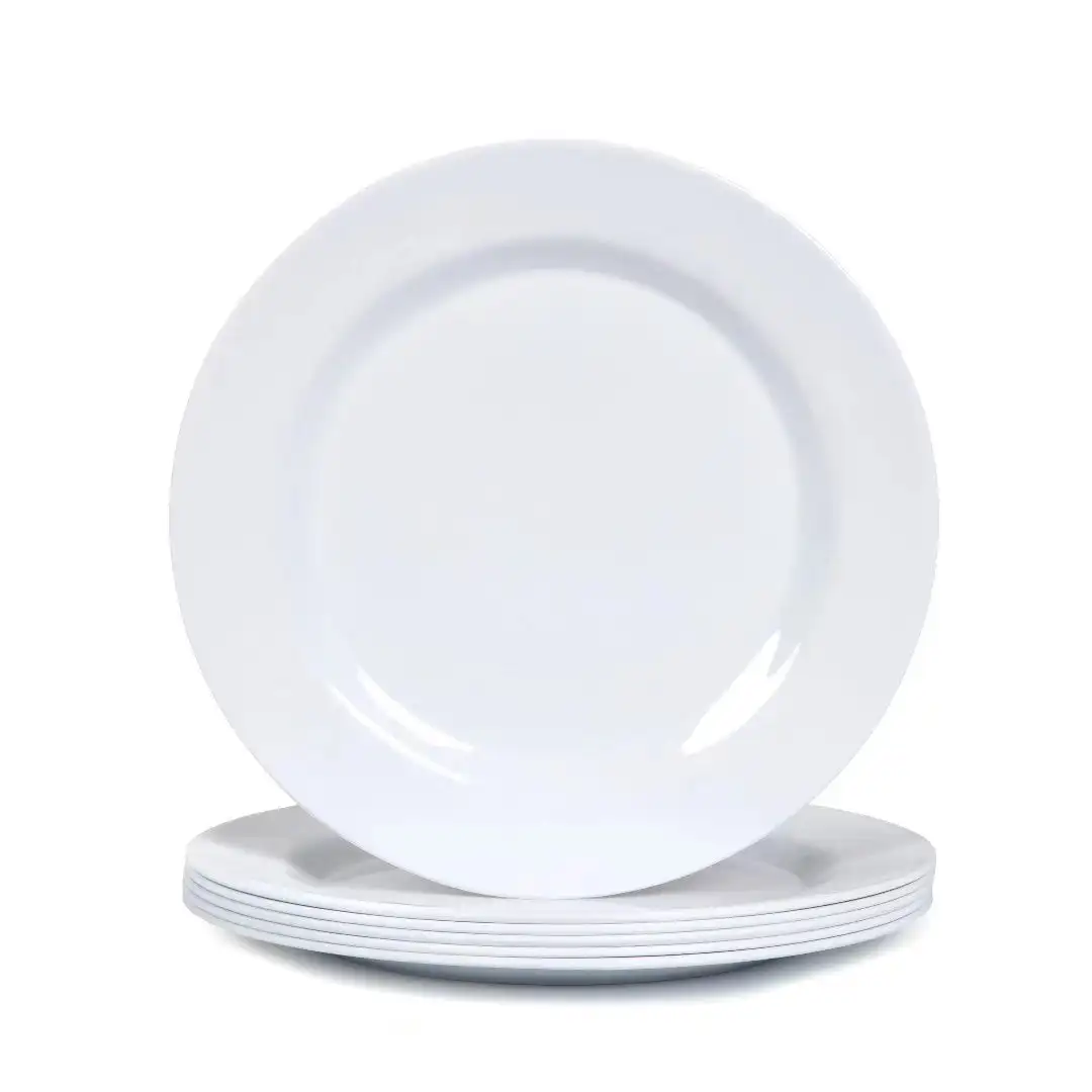 Melamine Dinner Plates Set - 10 3/4 Inch Dinner Dishes Set, 6pcs, White, Dishwasher Safe
Melamine Dinner Plates Set - 10 3/4 Inch Dinner Dishes Set, 6pcs, White, Dishwasher Safe